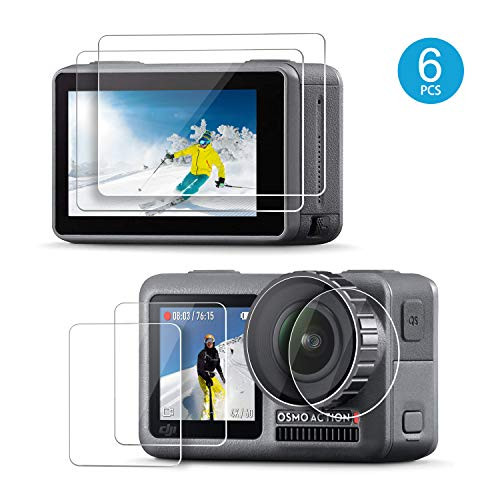 iTrunk Screen Protector Films Compatible for DJI OSMO Action Camera 6PCS 9H Tempered Glass Dual Screen Protector Lens Protector Accessories