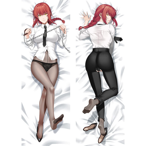 Anime Chainsaw Man Makima Cosplay Dakimakura Pillow Case Hugging Body Prop Long Pillow Cases(150 * 50cm)
