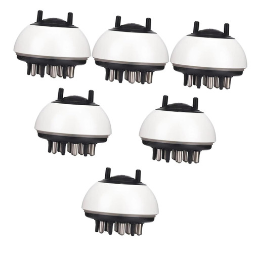 Beaupretty 6 Pcs Scalp Medicated Comb Hair Massager Scalp Hair Growth Comb Scalp Massage Hair Vibrating Comb Scalp Serum Oil for Hair Empty Comb for Scalp Care Household Pp White