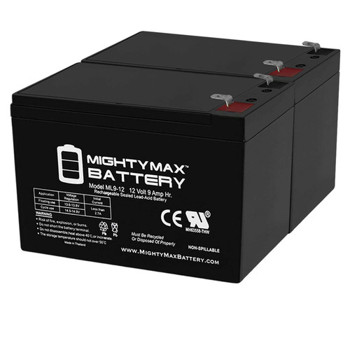 12V 9AH SLA Replacement Battery for CyberPower LX1500G - 2 Pack