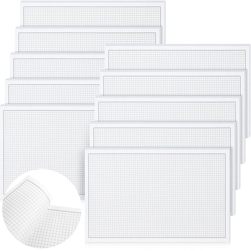 Tenceur 500 Sheets Engineering Pad 11''x17'' Double Sided Large Engineering Paper Graph Paper Grid Paper Drafting Pad 4''x4'' Grid Blueprint Sketching 10 Pads for Engineer Architect(Blue)