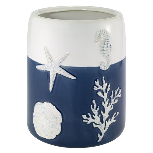 Avanti Linens - Waste Basket, Decorative Trash Can, Coastal Home Decor (Batik Coastal Collection) Avanti Linens - Waste Basket, Decorative Trash Can, Coastal Home Decor (Batik Coastal Collection)