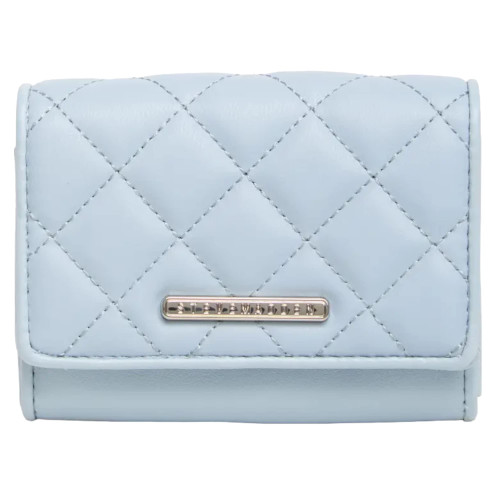 Steve Madden BBrett Compact Quilted Wallet (BLUE)