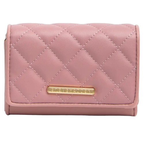 Steve Madden BBrett Compact Quilted Wallet (BLUSH)