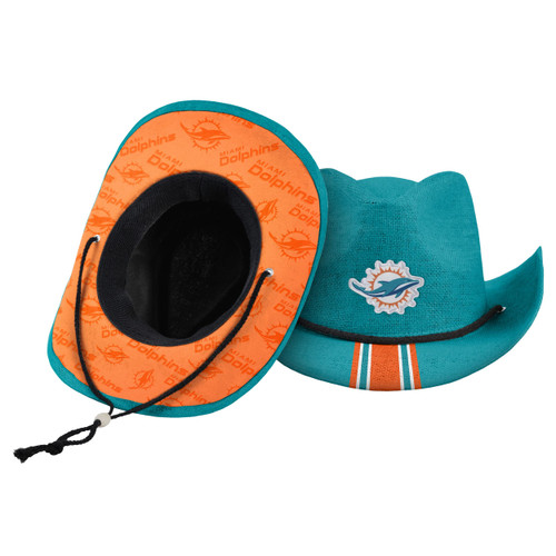 FOCO Miami Dolphins NFL Team Stripe Cowboy Hat