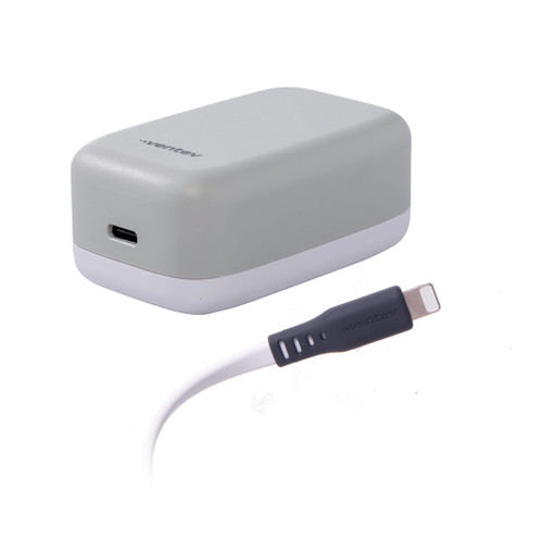 Ventev - 30W Wall Charger and USB C to Apple Lightning Cable - White