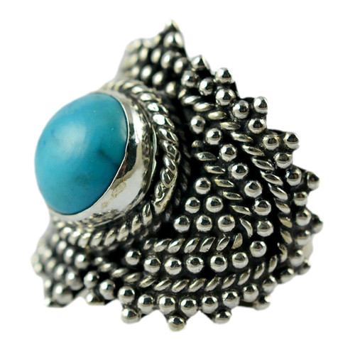 Navya Craft Turquoise Round 925 Solid Sterling Silver Handmade Women Statement Ring, Boho Ring Size 4 to 13 for Christmas Anniversary Birthday Valentine day Gift wife her mother sister best friend Navya Craft Turquoise Round 925 Solid Sterling Silver Handmade Women Statement Ring, Boho Ring Size 4 to 13 for Christmas Anniversary Birthday Valentine day Gift wife her mother sister best friend