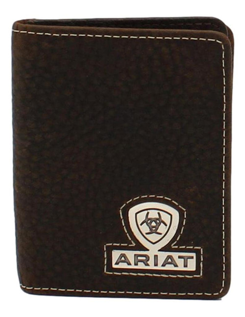 Ariat Western Wallet Mens Bifold Concho Logo Brown Rowdy A35469282 Ariat Western Wallet Mens Bifold Concho Logo Brown Rowdy A35469282