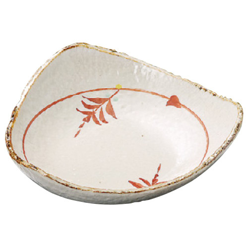 ????(Yamashita kogei) Yamasita Craft 11027290 Ash Glaze, Red Painting, Triangle 5.5 Pot, 6.5 x 6.5 x 1.7 inches (16.5 x 16.5 x 4.3 cm)