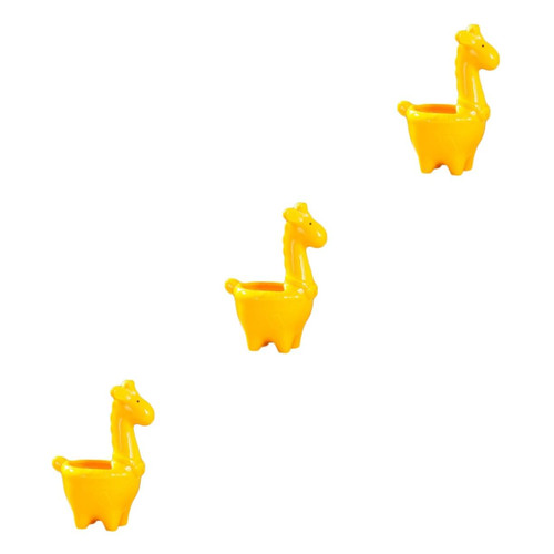 Happyyami 3 pcs Ceramic pots Porcelain Bonsai Pot Desk Flower Pot Small Flower pots Ceramic Bonsai pots Succulent Pots Mini Bonsai pots Ceramic Plant Pot Giraffe Flowerpot Planter Animal