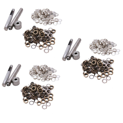 COHEALI 300 Sets Leather Grommets Clothes Grommets Metal Grommet kit Grommet Repair kit Eyelet Grommet kit Belt Eyelet Eyelets and Grommets Eyelet Tool kit Household Mounting Pliers