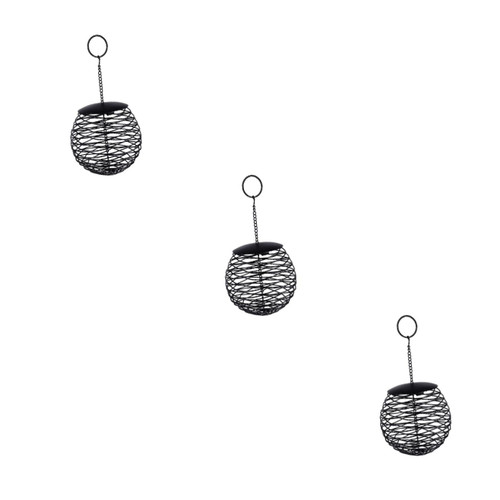Happyyami 3pcs Hanging Feeder Bird Feeder Outside Hanging Bird Feeder Outdoor Bird Feeders for Outside Garden Bird Feeder Birds Feeders for Outside Finch Feeder Outside Pet Round Iron