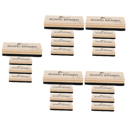 Tofficu 20 Pcs Wooden Blackboard Eraser Chalkboard Cleaning Eraser Wooden Chalk Erases Chalk Eraser Dustless Wood Chalk Eraser Felt Chalk Eraser Advanced Bamboo Small Blackboard Child