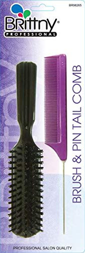 Brittny & Comb Pin Tail Brush (Pack of 4)