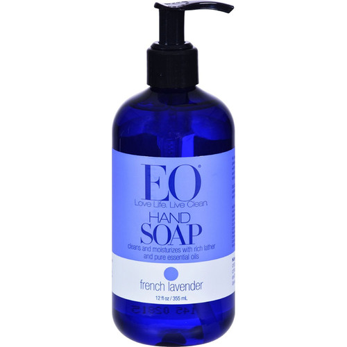 EO Products Liquid Hand Soap French Lavender - Naturally Gentle - Cleans and Moisturizes - Free of SLS and paraben - 12 fl oz (Pack of 4) EO Products Liquid Hand Soap French Lavender - Naturally Gentle - Cleans and Moisturizes - Free of SLS and paraben - 12 fl oz (Pack of 4)