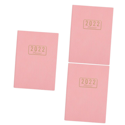 NUOBESTY 3 Pcs 2022 Agenda Book Day Planner Book Month Date Notepad 2022 Calendar Planner 2022 Dated Journal Daily Planner Book A5 Notebook Study Notebook Business Paper Hardcover Travel