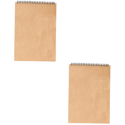 VILLCASE 2 pcs Spiral Notepad Wirebound Sketch Books Spiral Journals Painting Sketch Books Drawing Sketchbooks Spiral Sketch Books Blank Sketch Books Drawing Book Graffiti Student Notebook