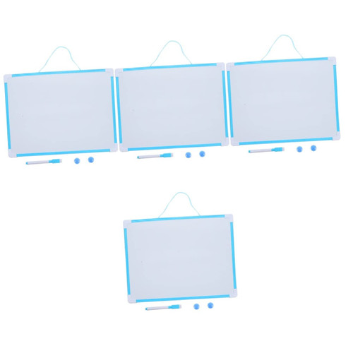 ABOOFAN 4 Sets Hanging Message Board Magnetic Dry Erase Board Hanging Dry Erase Board Metal Dry Erase Board Decorative whiteboard Dry Erase whiteboard Metal whiteboard Double Sided a3 PVC