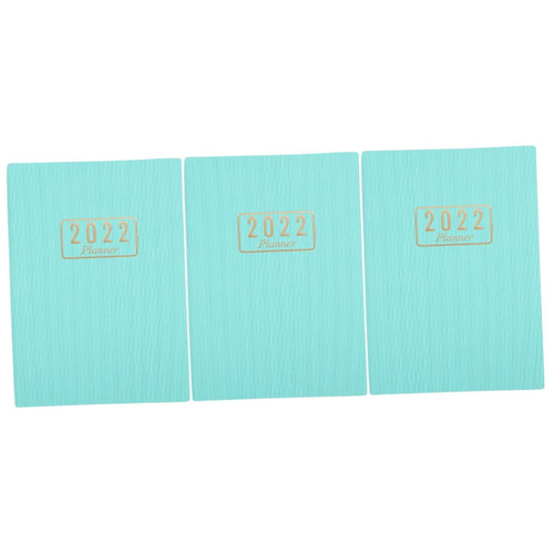 COHEALI 3 pcs 2022 Agenda Book schedule planner 2022 calendar planner new year calendar notepad office notepad 2022 to do list planner daily planner book blank notebook Work Journal Paper