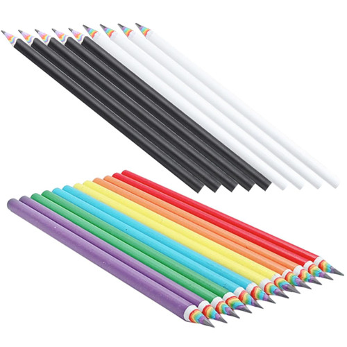 MAGICLULU 80 Pcs Colored Paper Pencils Colour Stocking Stuffers for Students Rainbow Drawing Pencil Painting Charcoal Pencils Color Pencil School Writing Pencils Child Pen and Paper Oily