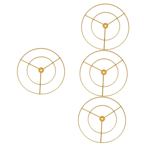 Hemobllo 4pcs chandelier shade Chandelier Frame DIY drum lamp shades iron lamp shade ring shelving brackets lamp shade ring bracket shelf braces Iron Lampshade Bracket e27 lantern desk lamp