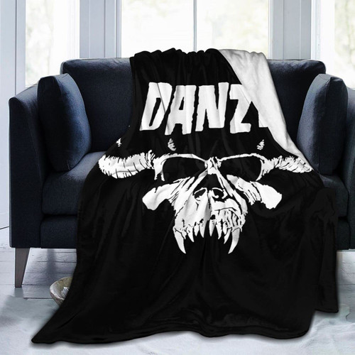 Danzig Skull Logo Blanket Throw Soft Lightweight Flannel Fleece Blankets for Bed Couch Sofa Bedroom Living Room Travel Camping Decoration 80"x60"