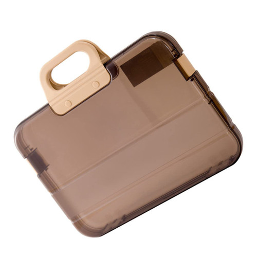 STOBOK 3 Pcs Portable File Box A4 Document Container Document Folder Clear Folder Portable File Storage Bag File Folder Organizer The Paper Earth Tones Official Documents Plastic