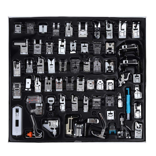 VTOSEN 62PCS Household Multifunctional Sewing Machine Parts Press Foot Sewing Kit Set, Sewing Machine Accessories for Sewing Press Foot
