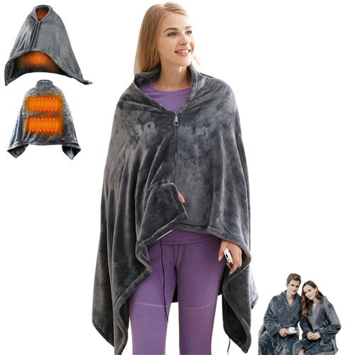 DASHENRAN Snuggy Warm Heated Blanket Shawl,Snugmate - Heated Blanket Sweater,Browsluv Heated Blanket Shawl,Heated Blanket Shawl Cordless,Heated Shawl for Women