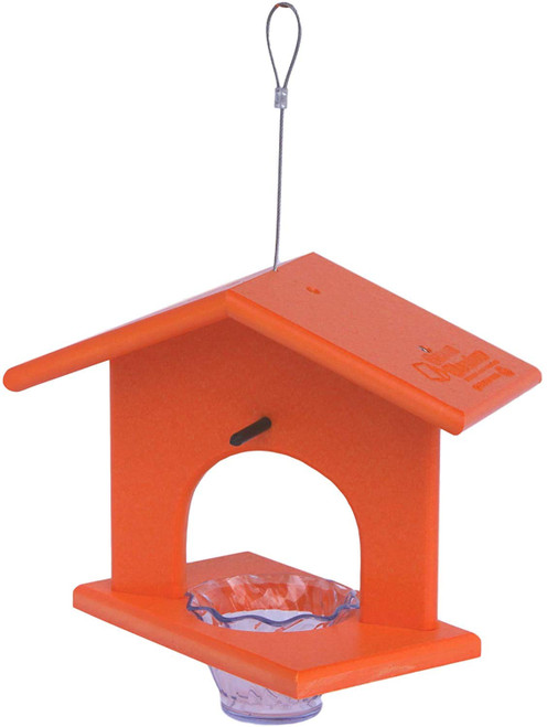 Glori-Be's Oriole Bird Feeder Made from Poly Lumber Oriole Jelly Feeder (Orange) Amish Handmade by Glori-Be's