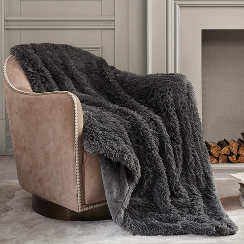 Bedfolks Faux Fur Throw Blanket 650GSM - Fuzzy Plush Soft Sherpa Fleece Blanket, Fluffy Cozy Throw Blankets for Couch, Sofa, Bed, Dark Grey Thick Comfy Blankets and Throws, 50 x 60 inches Bedfolks Faux Fur Throw Blanket 650GSM - Fuzzy Plush Soft Sherpa Fleece Blanket, Fluffy Cozy Throw Blankets for Couch, Sofa, Bed, Dark Grey Thick Comfy Blankets and Throws, 50 x 60 inches