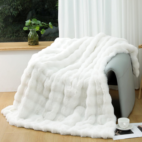 RYNGHIPY Faux Fur Throw Blanket, Double Side Thick and Warm Blanket for Couch, Plush Fluffy Faux Rabbit Fur Decoration Blanket for Sofa, Chair and Bed, Cream Winter Blanket (Ivory, 51''x63'') RYNGHIPY Faux Fur Throw Blanket, Double Side Thick and Warm Blanket for Couch, Plush Fluffy Faux Rabbit Fur Decoration Blanket for Sofa, Chair and Bed, Cream Winter Blanket (Ivory, 51''x63'')