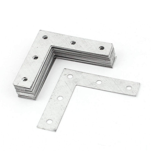 L Type Flat Metal Corner Braces Angle Brackets Plate Connector 20pcs