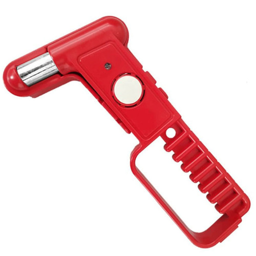 TEEMAD Hammers Car Emergency Escape Tool Window Glass Breaker with Sound and Light Alarm, Long Handle Carbon Steel car Safety Hammer