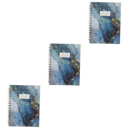 Ciieeo 3pcs 2024 Agenda Book Portable Planner Notepad Writing Journal Notebook Weekly Planner Notebook Small Notepads Planner Book Office Accessory Paper Write a Book Travel Multifunction