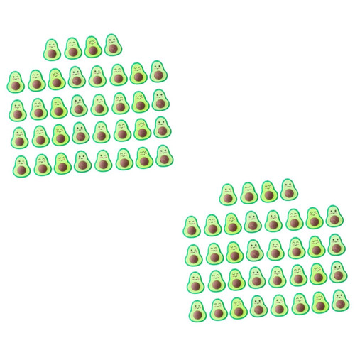 NUOBESTY 72 Pcs Avocado Eraser Lovely Erasers Painting Erasers Take Apart Erasers Mini Fruit Erasers Pencil Erasers Kids Eraser Student Gifts Kawaii Erasers TPR Food Student Use Basket