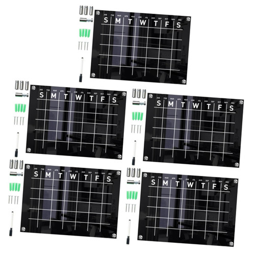 Ciieeo 5 Sets Erasable Message Board Display Board for Office Magnetic Calendar for Fridge Wall Calendar Dry Erase Handwritten Note Board whiteboard Refrigerator Student menu Acrylic
