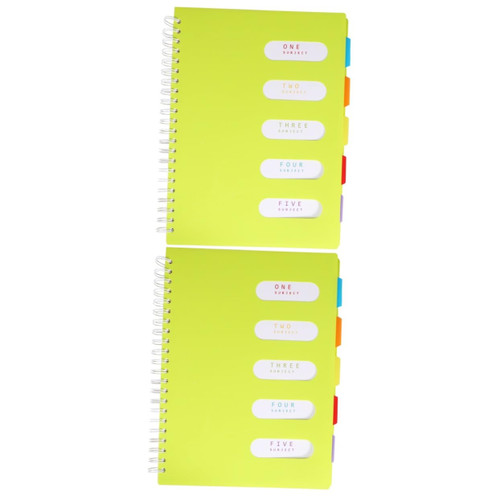 MAGICLULU 2 Pcs Student Notepad Kraft Planner Wired Note Book Student Coil Notepad Lined Notebook Spiral Notepads Spiral Notebook Ruled Notebook Memo Book Memo Pad Binder Loose Leaf Office
