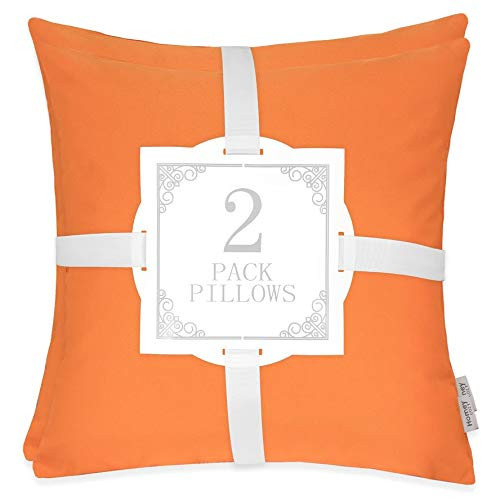 Homey COZY 7H5240-June Accent Pillow, 2 Pack, Orange