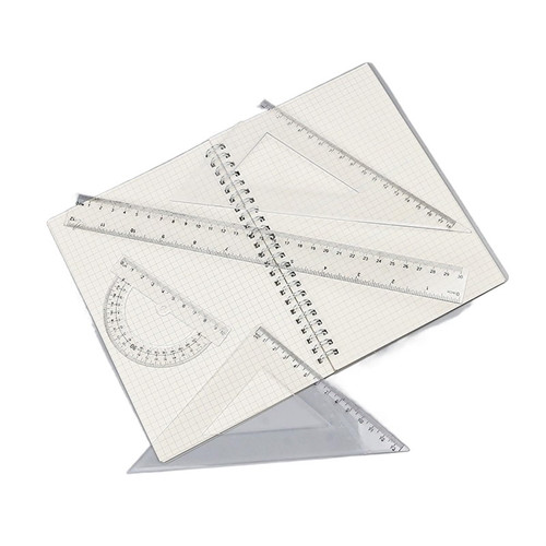 TBMAKE Drafting Tools Straight Ruler Transparent Plastic Ruler Drawing Tool Desk Accessories Student Stationery School Office Supplies