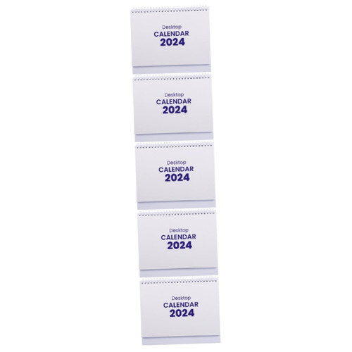Tofficu 5pcs 2024 Desk Calendar 2023 Tabletop Calendar 2024 Desk Pad Calendar 2024 Tent Calendar Office Desk Calendar To- Do List Notes Office Decor Monthly Calendar Simple Paper Notebook