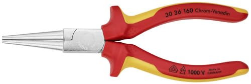 KNIPEX Long Nose Pliers-Round Tips-1000V Insulated