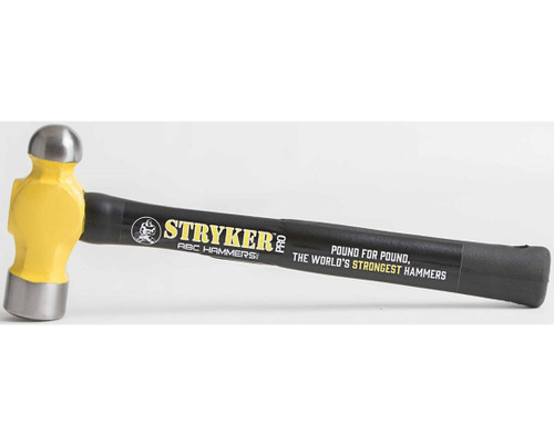 ABC Hammers StrykerPro PRO2414BP 24 oz. Steel Ball Pein Hammer with 14" Steel Reinforced Rubber Handle