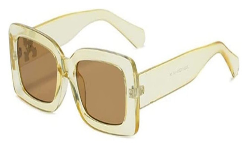 LOMDEM Square Sunglasses Woman Small Frame Vintage Sun Glasses Female Shades Retro Gradient (Color : Champagne, Size : One Size)