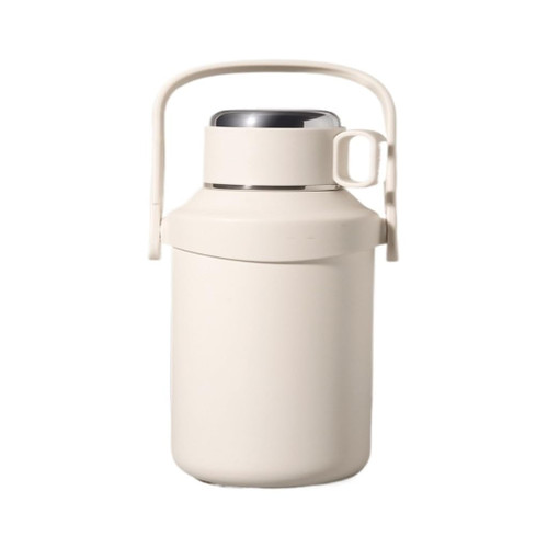 GRAVY Thermos Cup Outdoor Sports Insulated Water Cup Large Capacity Thermal Insulated Water Bottle with Handle Water Cup Thermo Cup (Color : White, Size : A)