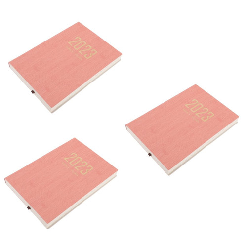 Ciieeo 3pcs 2023 Agenda Book Daily Planner 2023 Appointment Planner 2023 Schedule Notepad 2023 Daily Diary Weekly Planner Student Dairy 2022-2023 Hourly Journal Paper Travel Business