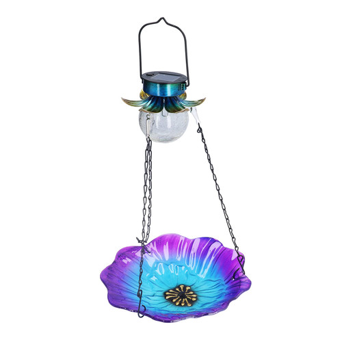 Hidyliu Bird Feeder Tray Solar Light Hanging Bird Feeder Tray for Birds Wild Garden Bird Feeder Tool for Outdoor Decoration