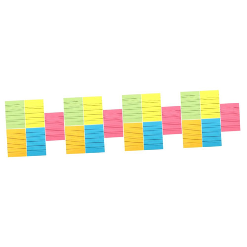 VILLCASE 4pcs 5 Sticky Notes Memo Pads Sticky Sticking Power Memo Pads Lined Sticky Notepads Sticky Desktop Notes Notepads Sticky Notes Note Supply to Post Paper Multifunction