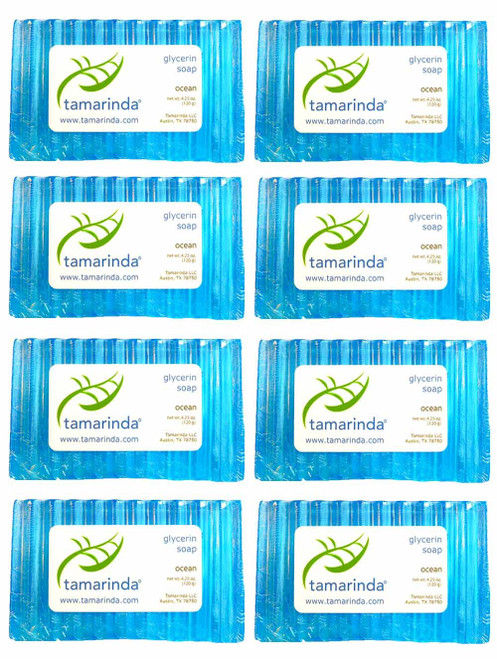 tamarinda Ocean Glycerin Soap - EIGHT 4.25 oz bars.