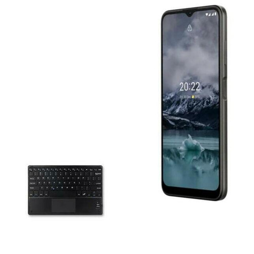 BoxWave Keyboard Compatible with Nokia G11 - SlimKeys Bluetooth Keyboard with Trackpad, Portable Keyboard with Trackpad for Nokia G11 - Jet Black